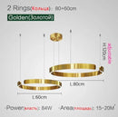 Axyaa LED Full Spectrum C-ring Pendant Light: Modern Luxury Minimalist Lighting for Home Decor.