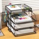 Axyaa Mesh Desk Organizer File Tray Rack Shelf for Office Document Storage