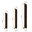 Axyaa LED Black Wall Lamp Waterproof Aluminum Exterior Lighting Fixtures
