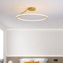 Axyaa Modern Circle LED Chandelier Aluminum Dimmable Ceiling Light Bedroom Lamp