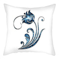 Axyaa Blue Flower Pattern Pillow Case