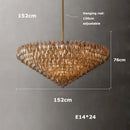 Axyaa Black Chrome LED Chandelier for Dining Room
