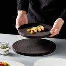 Axyaa Ceramic Dinner Plates Set | Creative Round Tableware for Pasta, Steak, Sushi