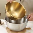 Axyaa Stainless Steel Salad Bowl with Scale - Kitchen Tableware Bowl