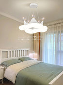 Axyaa Cloud Crown Chandelier: Nordic Creative Princess Bedroom Lighting