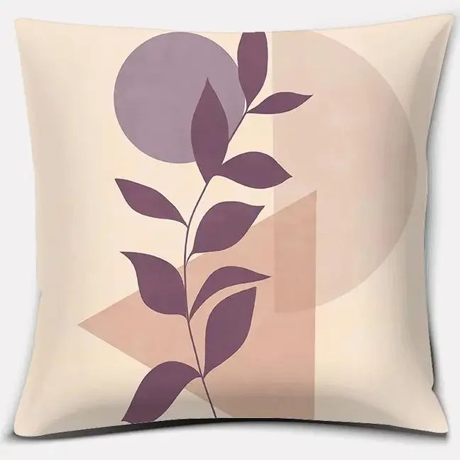 Axyaa Brown Green Abstract Pillow Cover 45x45 - Home Office Bedroom Sofa Car Decoration