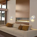 Axyaa Rotatable Round Wall Lamp for Bedroom and Living Room Décor