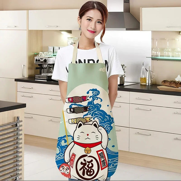Axya Japanese Lucky Cat Cooking Apron