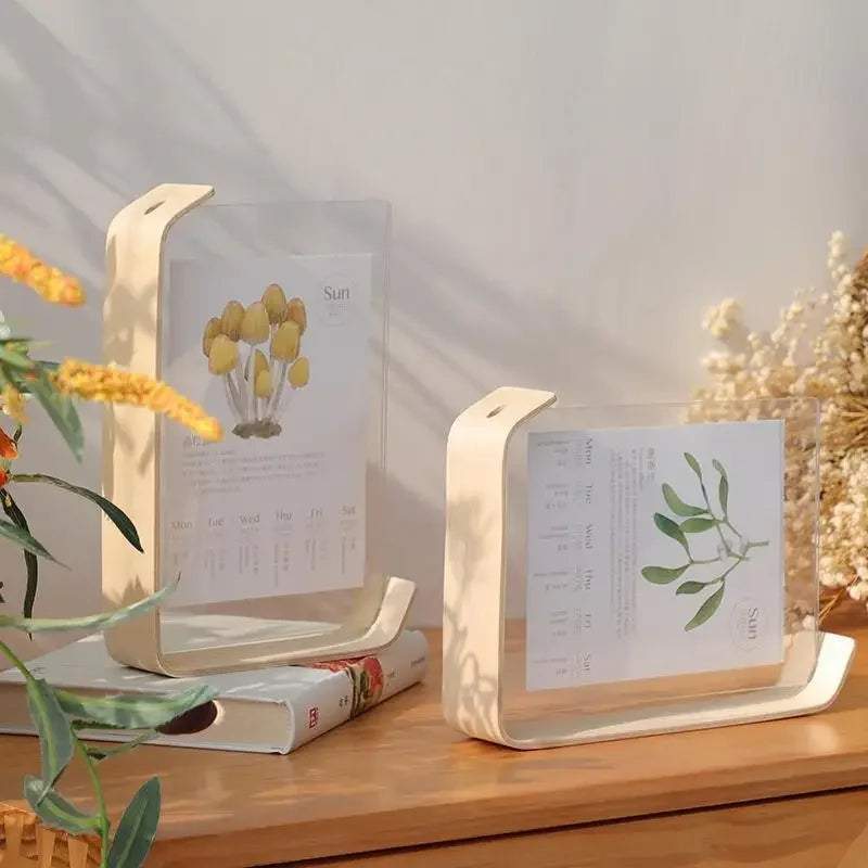 Axyaa Acrylic Wooden Photo Frame | Herbarium Display | Wedding Party Decor Frame