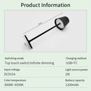 Axyaa LED Desk Lamp - Touch Dimming Metal Table Light for Home or Office