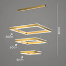 Axyaa Modern Square Luxury Pendant Light for Elegant Living Room
