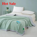 Axyaa Knitted Cool Summer Quilt Machine Washable Air Conditioner Quilt Ice Silk