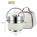 Axyaa Stainless Steel Bento Lunch Box Set with Chopsticks and Spoon