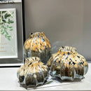 Axyaa Textured Glass Vase | Creative Flower Pots | Desk Decor | Room Aesthetic