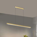 Axyaa Modern Nordic Dining Table Chandelier, Eye Protection, Simple & Stylish, Long Strip Light
