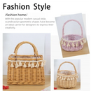 Axyaa Willow Rattan Storage Basket: Sturdy Woven Flower Arrangement Durable Wicker Basket