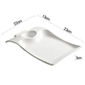 Axyaa Rectangular Ceramic Plate Set for Elegant Dining Experience