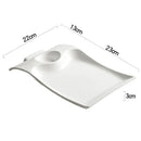Axyaa Rectangular Ceramic Plate Set for Elegant Dining Experience