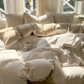 Axyaa Stripe Style Bedding Set: Soft Duvet Cover, Comfortable Sheet Set, & Pillowcase
