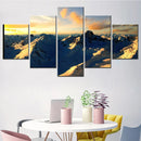 Swiss Alps Landscape Canvas Wall Art by Axyaa: Nature Painting for Home Decor