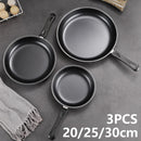 Axyaa 3-Piece Non-Stick Cookware Set - Frying Pan, Skillet, Saucepan