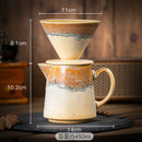 Axyaa Retro Ceramic Coffee Brewing Set - Handcrafted Kiln Design