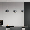 Axya Smoke Grey Glass Pendant Lights LED Hanging Minimalist Lighting