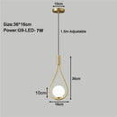 Axyaa Frosted Glass Pendant Light 7W Chandelier for Home Living Room