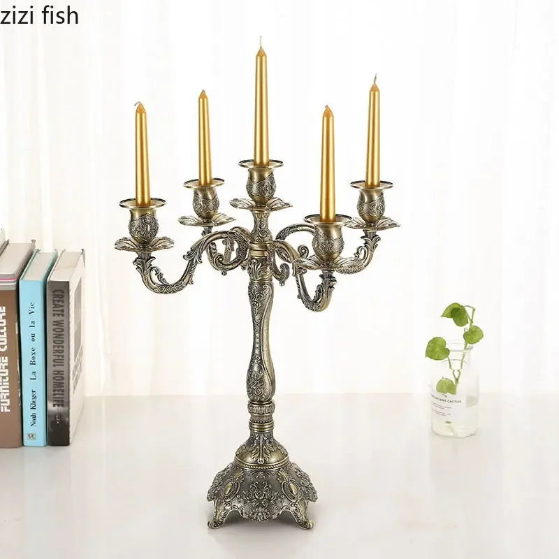 Axya Bronze Candle Holder Stand for Restaurant Wedding Décor