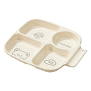 Axyaa 4 Grids Square Plastic Dinner Plate Set - Reusable & Dishwasher Safe Tableware
