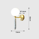Axyaa Green Marble Wall Lamp Glass Ball Nordic Style Decor Light