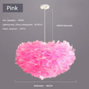 Axyaa Feather Pendant Lamp: Nordic Modern, Romantic, and Creative Bedroom Lighting