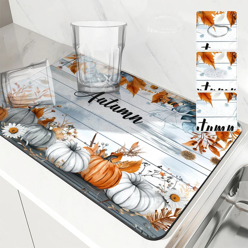Axyaa Absorbent Kitchen Drying Mat for Table Decoration