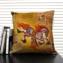 Axyaa Gold Pattern Oil Painting Decorative Throw Pillow Case - 45x45cm