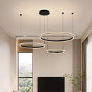 Axyaa Dimmable LED Ring Ceiling Chandelier with Remote Control for Home Decor Lighting