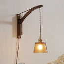 Axyaa Nordic LED Wall Sconce Walnut Copper Stair Light - Modern Home Decor