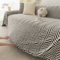Axyaa Jacquard Boho Style Velvet Sofa Cover Armchair Protector Vintage Blanket