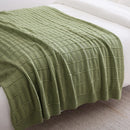 Axyaa Thick Knitted Wool Blanket: Solid Color, Multi-Functional Decorative Bed Throw & End Towel