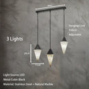 Axyaa Marble LED Chandelier: High-End Luxury Lighting for Home Decor & Living Spaces