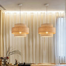 Axyaa Rattan Woven Pendant Light - Stylish Chandelier for Home, Kitchen, Restaurant