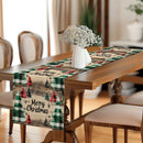 Axyaa Christmas Plaid Table Runner: Festive Dining Decor for Kitchen Party Tables