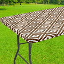 Axyaa Waterproof Flannel-Backed Vinyl Picnic Table Cloth for Indoor and Outdoor Dining