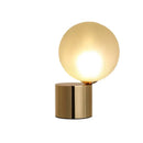 Axyaa Circular Glass Decorative Table Lamp for Bedroom, Study, Hotel