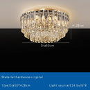 Axyaa Crystal Ceiling Lamp - Modern Minimalist Home Decoration Light for Living Room
