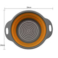 Axyaa Silicone Collapsible Drain Basket: Kitchen Tool for Washing Vegetables & Fruits