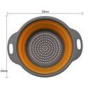 Axyaa Silicone Collapsible Drain Basket: Kitchen Tool for Washing Vegetables & Fruits