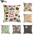 Nordic Cartoon Animal Print Linen Pillowcase for Axyaa Brand