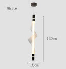 Axyaa Nordic Vertical Pendant Light - PVC Tube Ceiling Kitchen Island Lamp