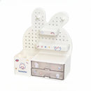 Axyaa Cute Bunny Desk Organizer Pen Holder Cosmetic Shelf Storage Stationary Rack