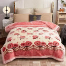 Axyaa Double Sided Warm Raschel Blanket for Winter - High End Soft & Cozy Weighted Comforter